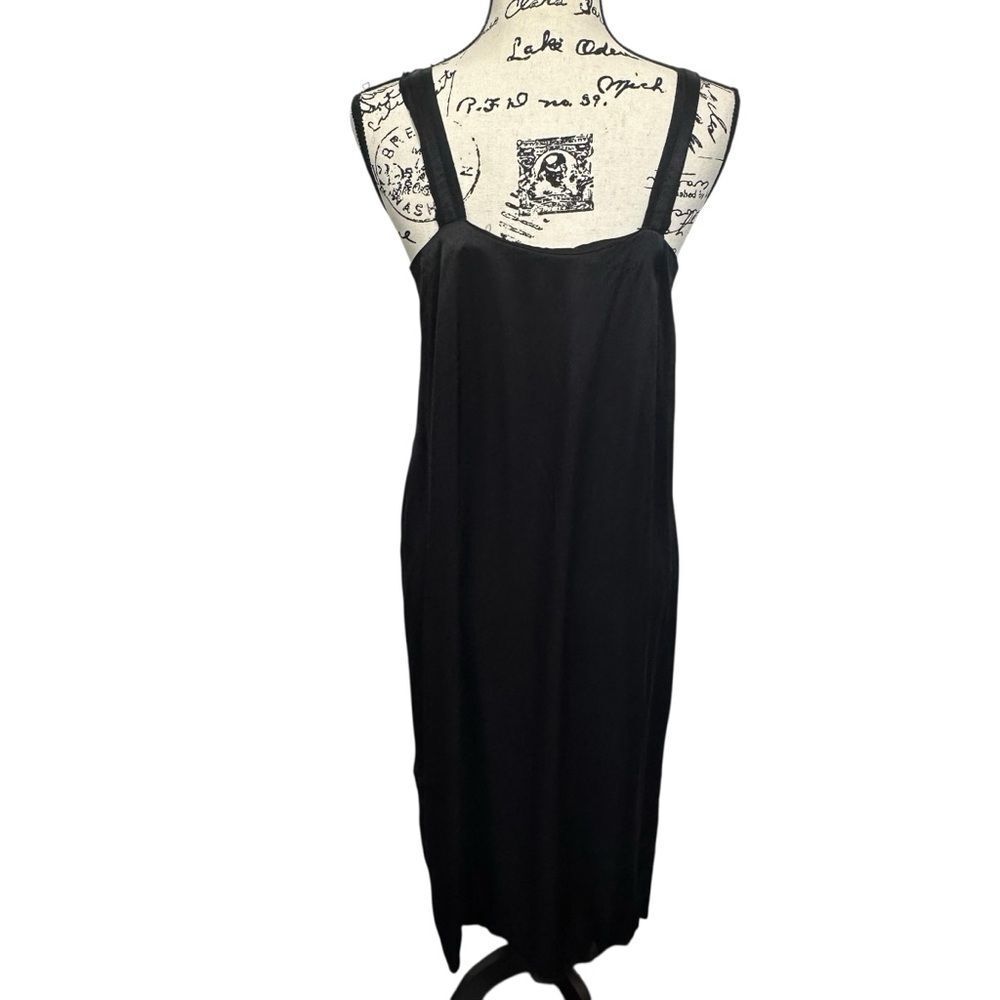 H&M Black Classic Intimate Style Babydoll Fairy Event Slip Midi Dress, Size 8 - Picture 7 of 12